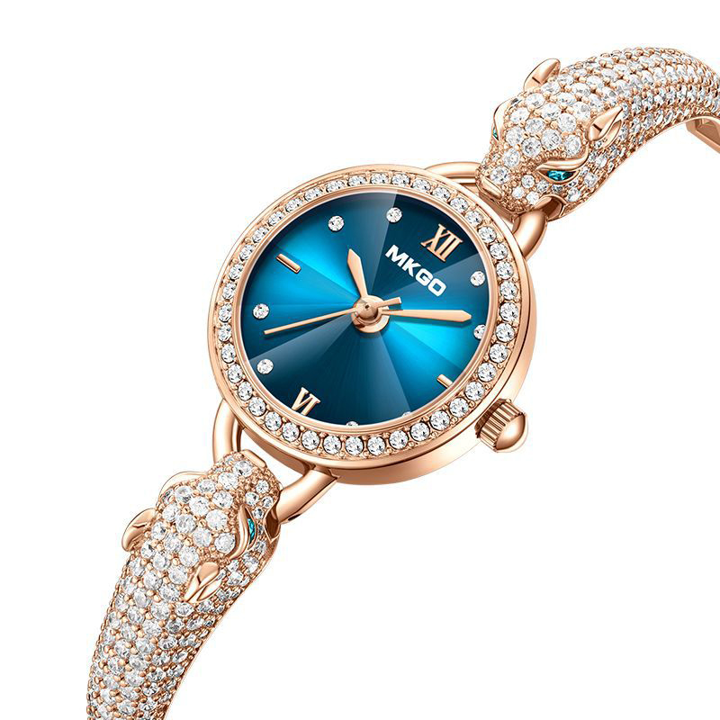Jewelry Watches For Ladies - Women Watch Leopard Head Waterproof Bracelet