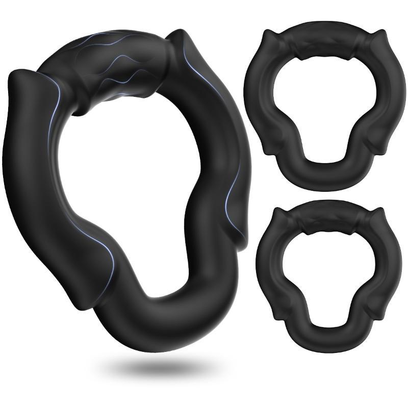 3pcs/Set Stretchy Cock Rings f - огляд і ціна Couple Ring Set