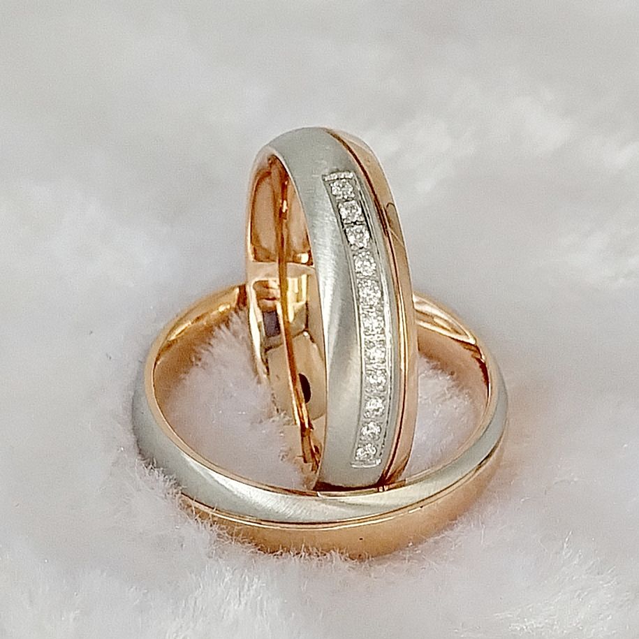 Designer Handmade 18K Rose Gol - огляд і ціна Couple Ring Set