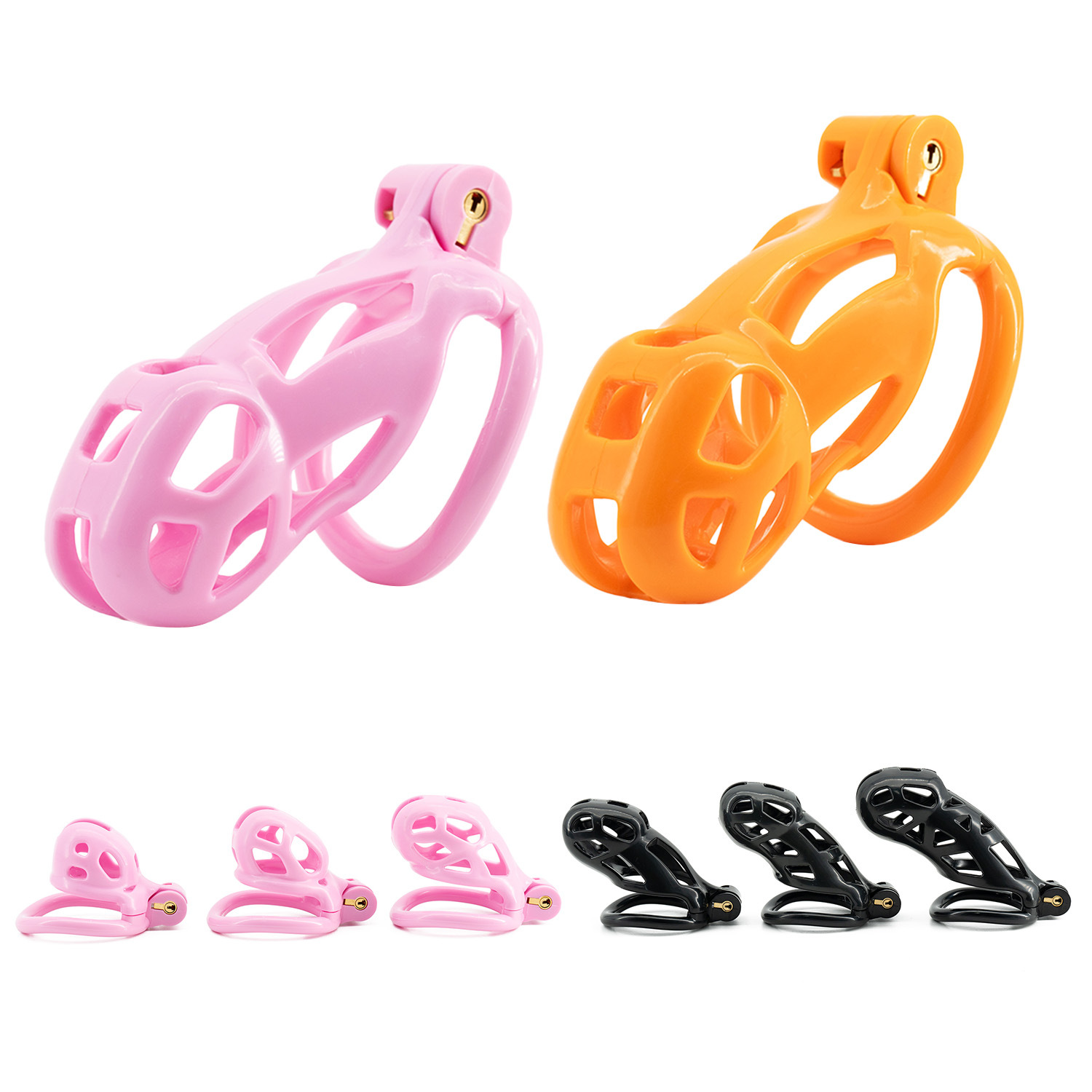 6 sizes CB Nylon Chastity Cage - огляд і ціна Couple Ring Set