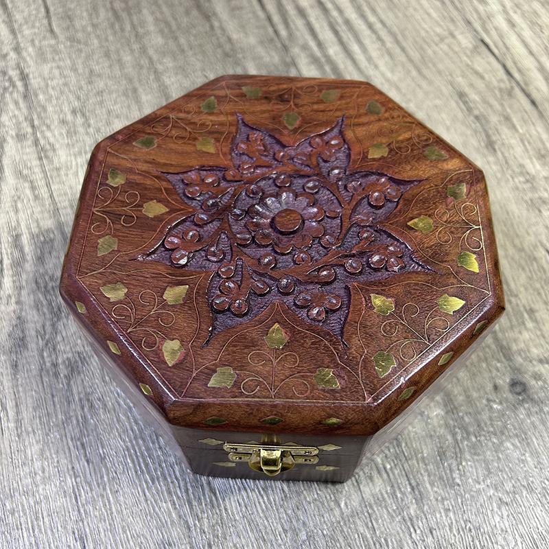 Hand Carved Octagonal Wooden B - огляд і ціна Indian Jewelry Watches
