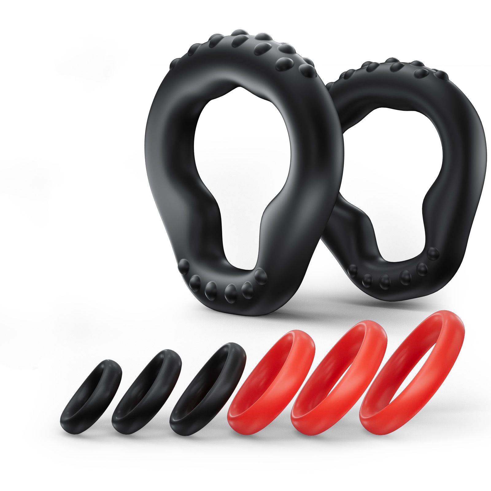 KUSHOR 8 PCS Silicone Penis Ri - огляд і ціна Couple Ring Set