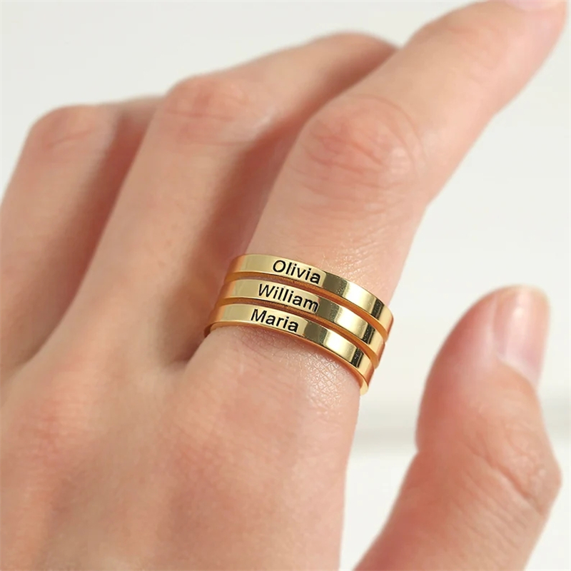 Personalized Stainless Steel E - огляд і ціна Couple Ring Set