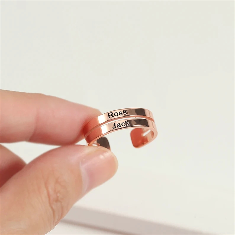 Personalized Stainless Steel E - огляд і ціна Couple Ring Set