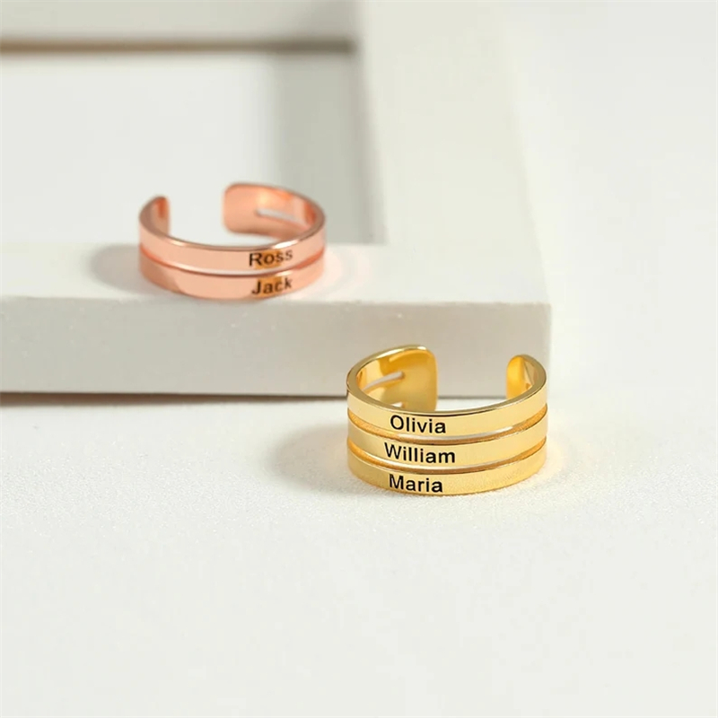 Personalized Stainless Steel E - огляд і ціна Couple Ring Set