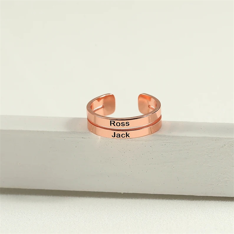 Personalized Stainless Steel E - огляд і ціна Couple Ring Set